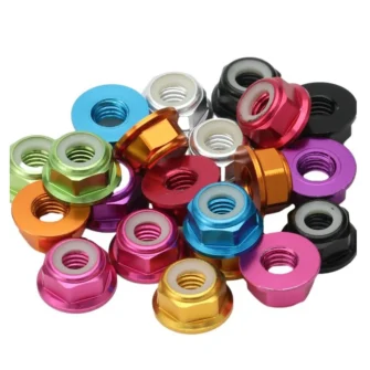 2-10pcs Colourful flange Aluminum nuts M2 M3 M4 M5 M6 M8 Nylon Hex Insert Lock Nut Locknuts self-locking Nut for RC Model Parts