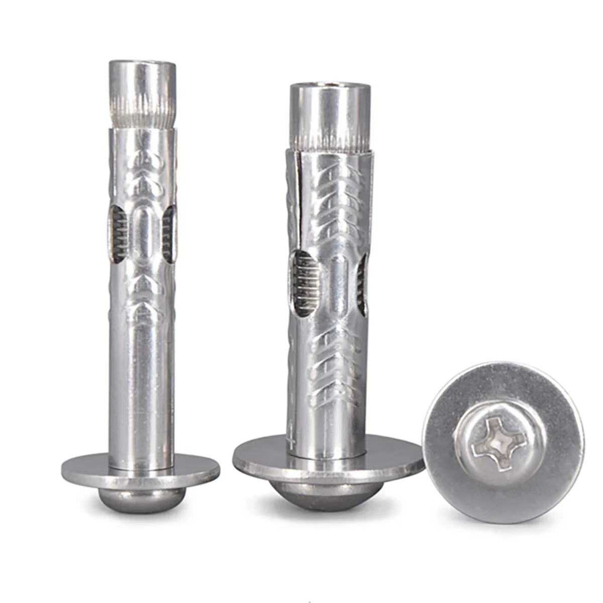 304 Stainless Steel Round Cross With Washer Expansion Screw - Image 4