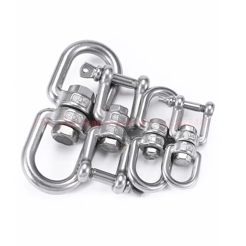 304 Stainless Steel 360 Degree Rotating Chain Snap Ring Connecting Hook