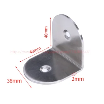 10PCS L Shaped Corner Brackets 90 Degree Right Angle Stainless Steel Bracket For Wood Furniture Bedframe Cabinet