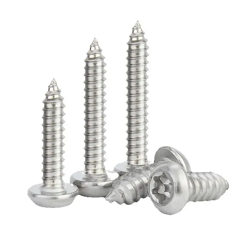 304 Stainless Steel Self Tapping Torx Button Head With Pin Security Screw