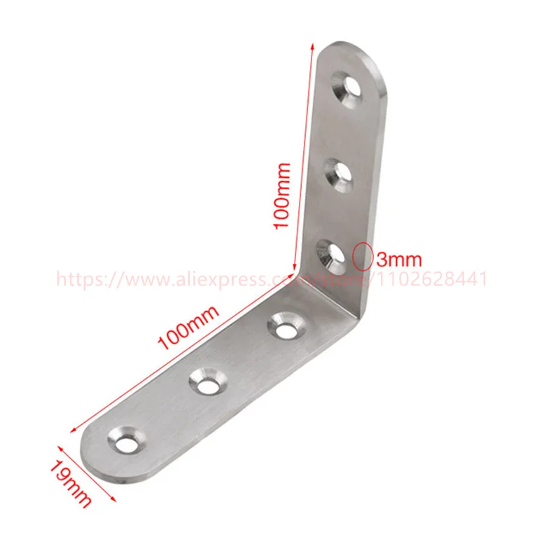 304 Stainless Steel L Shaped Corner Brackets - Image 4