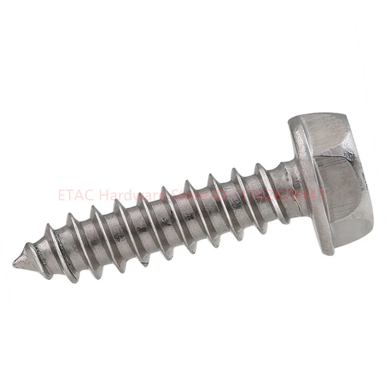 304 Stainless Steel Cross Hex Flange Self Tapping Screw - Image 3
