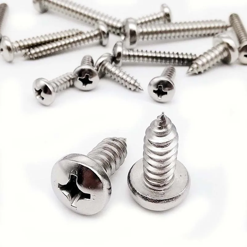 304 Stainless Steel Phillips Pan Round Head Self tapping Screw