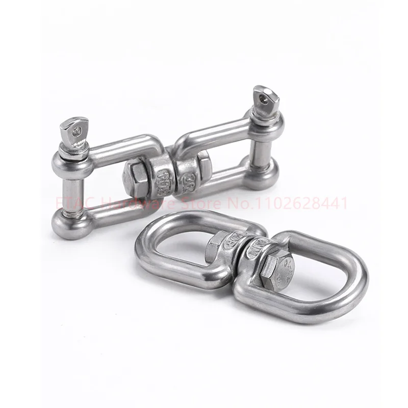 304 Stainless Steel 360 Degree Rotating Chain Snap Ring Connecting Hook - Image 5