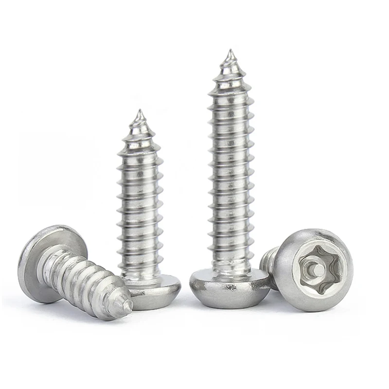 304 Stainless Steel Self Tapping Torx Button Head With Pin Security Screw - Image 3