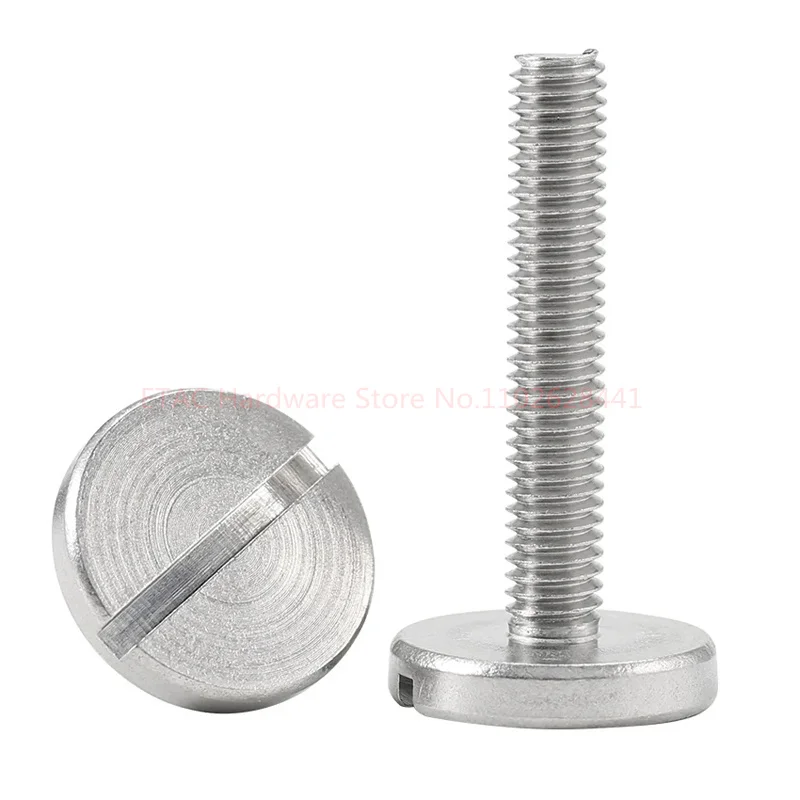 GB833 304 Stainless Steel Slotted Big Flat Head Screw - Image 3
