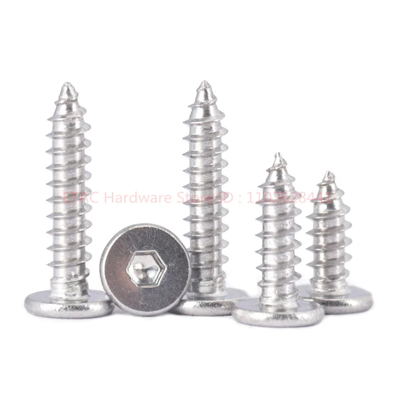 304 Stainless Steel Thin Hex Wafer Head Self Tapping Screw - Image 3