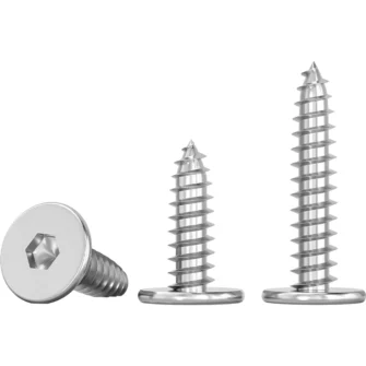 304 Stainless Steel Hex Hexagon Socket Ultra Thin Flat Head Tapping Screw