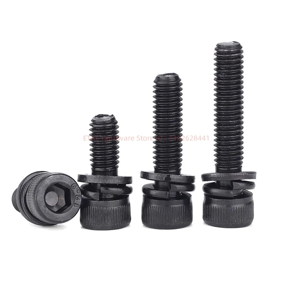 Din912 12.9 Grade Cabon Steel Allen Screw Washer Set - Image 2