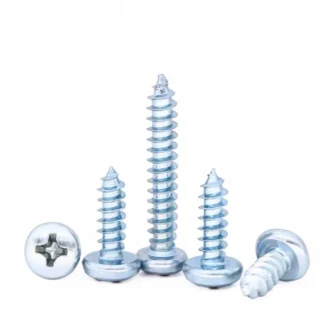 GB845 ISO7049 ST2.9 ST3.5 ST4.2 Znic Plated Cabon Steel Cross Phillips Self Tapping Screw