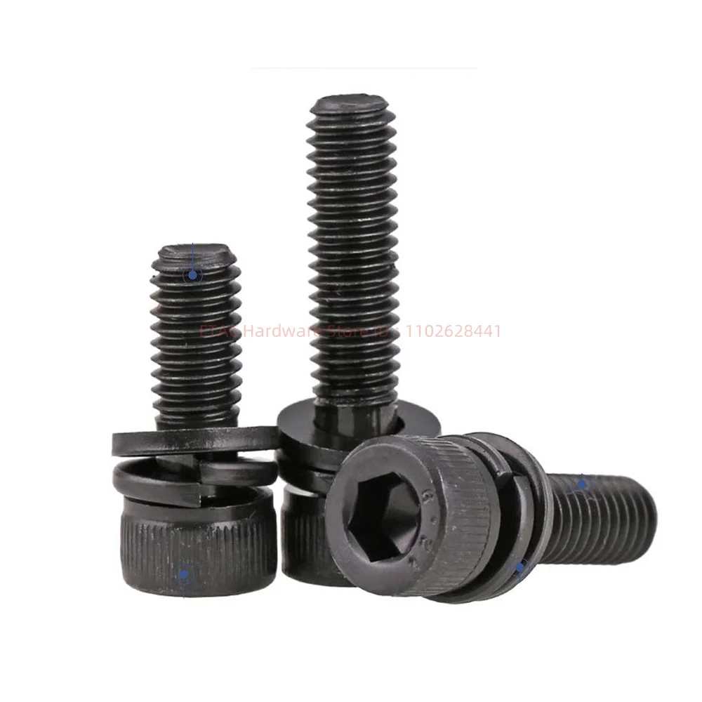 Din912 12.9 Grade Cabon Steel Allen Screw Washer Set - Image 3