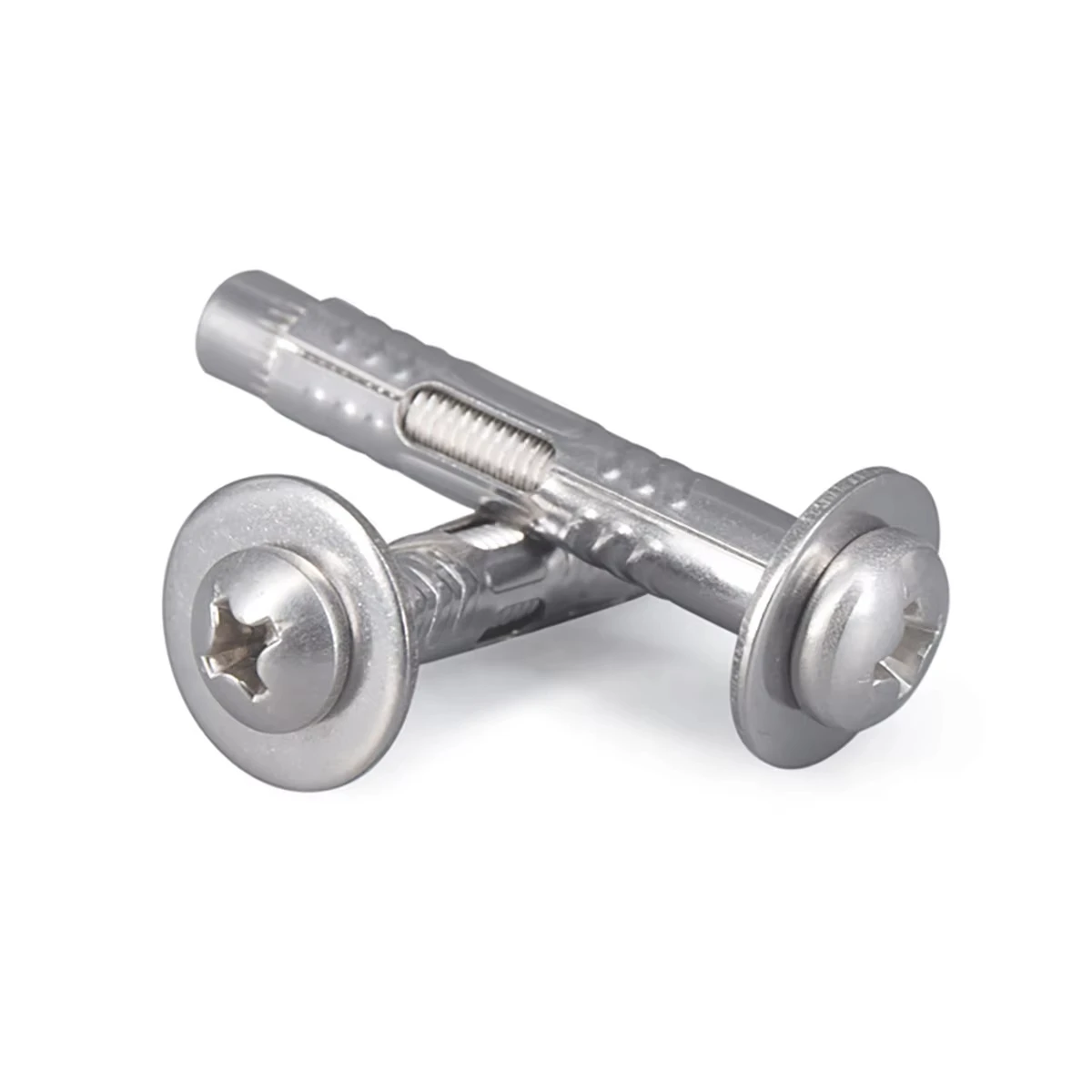 304 Stainless Steel Round Cross With Washer Expansion Screw - Image 2