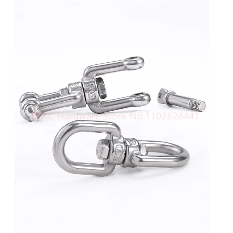 304 Stainless Steel 360 Degree Rotating Chain Snap Ring Connecting Hook - Image 4