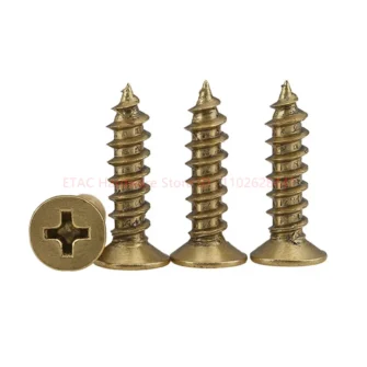 YB846 Brass Countersunk Cross Phillips Self Tapping Screw