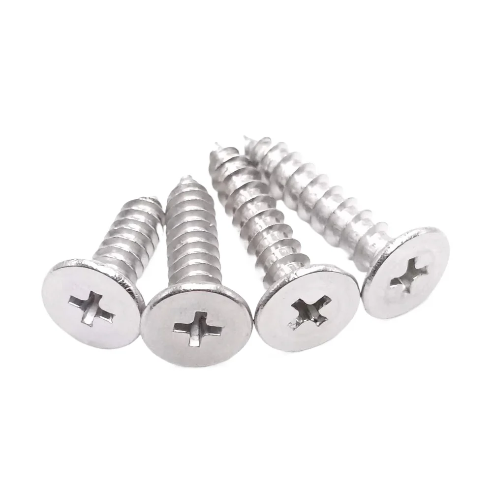 304 Stainless Steel Thin Cross Phillips Self Tapping Screw - Image 2