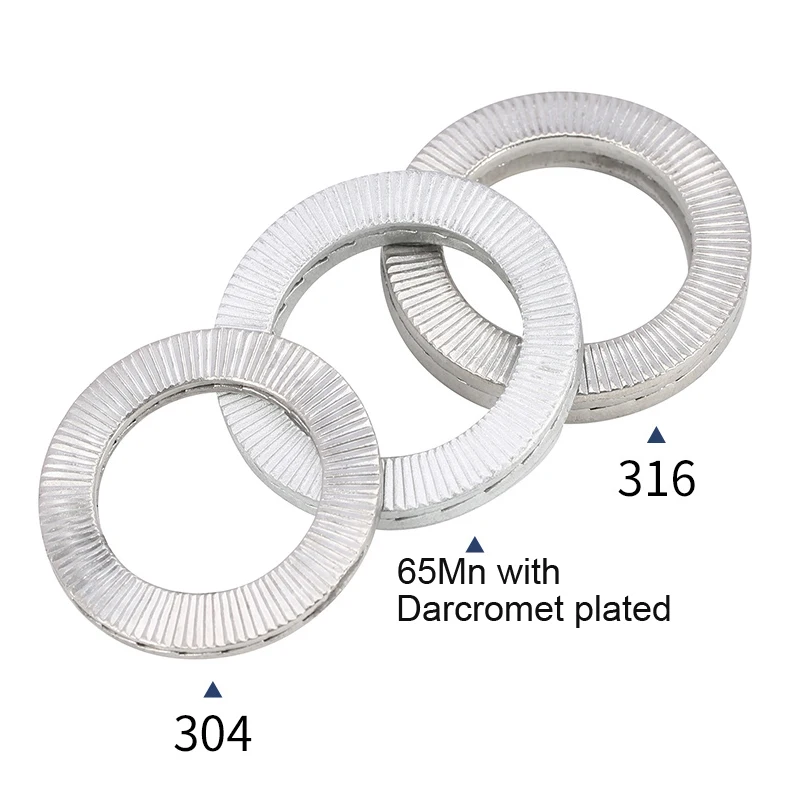 DIN25201 304 Stainless Steel Double Deck Self-Locking Washer - Image 2