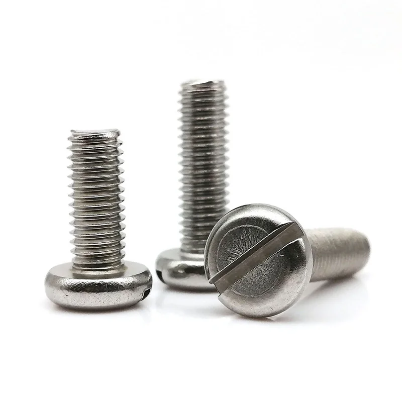 304 Stainless Steel DIN84 ISO1207 Slotted Cheese Head Screw