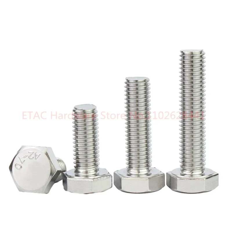 DIN933 304 Stainless Steel Hexagon Bolt - Image 4
