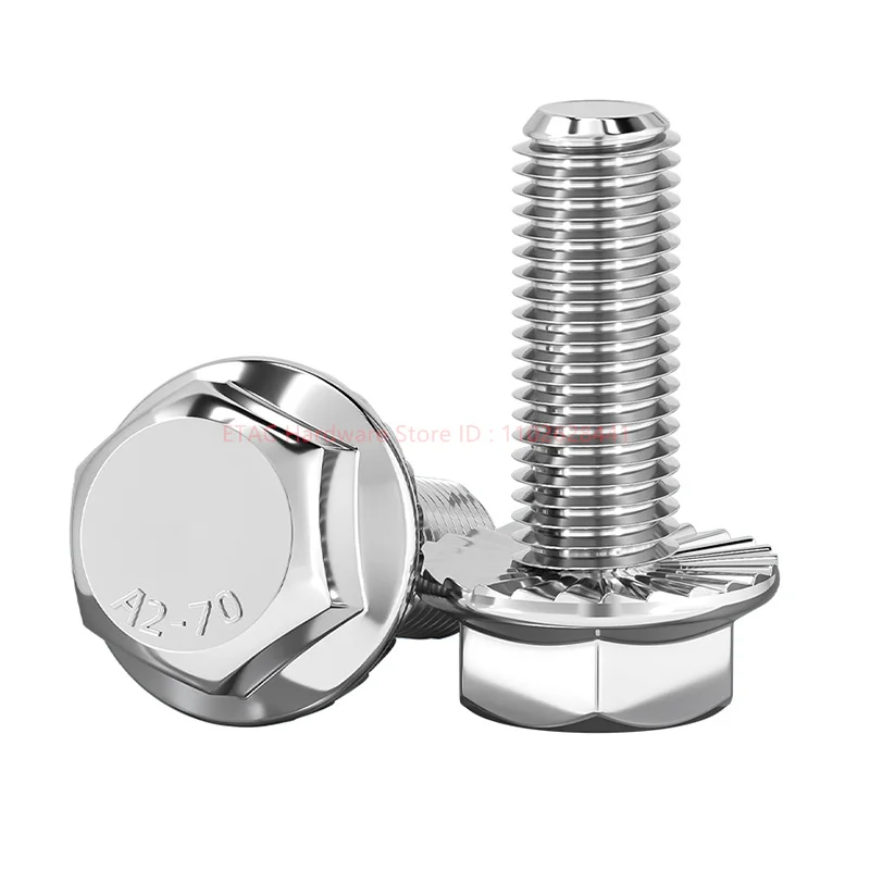 GB5789 304 Stainless Steel Concave Hexagonal Flange Bolt - Image 2