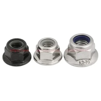 304 Stainless / Carbon Steel Hexagon Flange Nylon Lock Nut