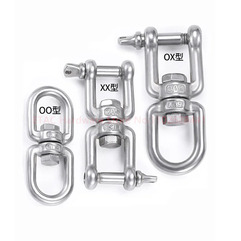 304 Stainless Steel 360 Degree Rotating Chain Snap Ring Connecting Hook - Image 3