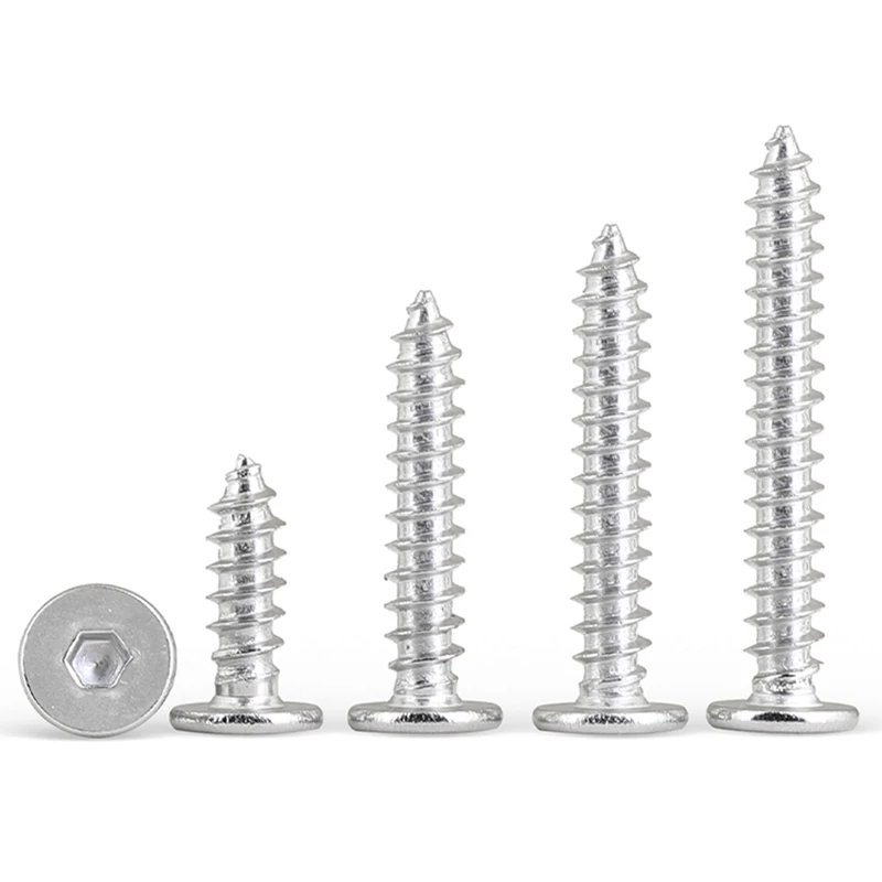 304 Stainless Steel Hex Socket Thin Head Self-tapping Screw - Image 2