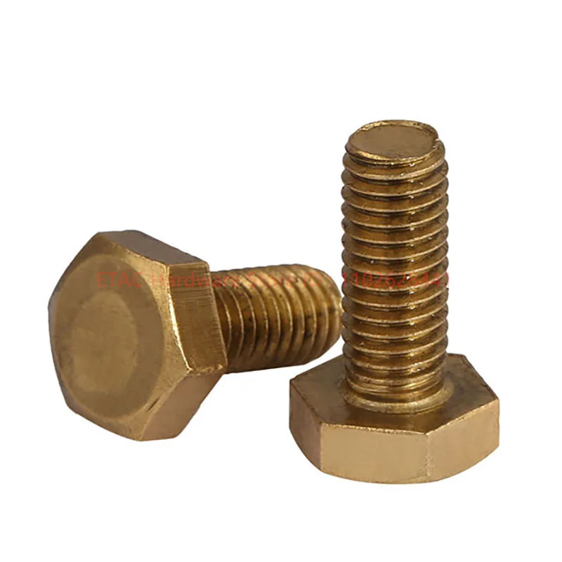 DIN933 Copper Hexagonal Bolt - Image 3
