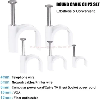 Sub Line Wire Card With Nail Multipurpose Wall Home Supplies Fixing Cable Clip Mount Clamp Office Trough