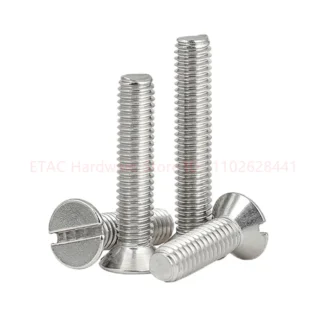 GB68 304 Stainless Steel Slotted Countersunk Screw