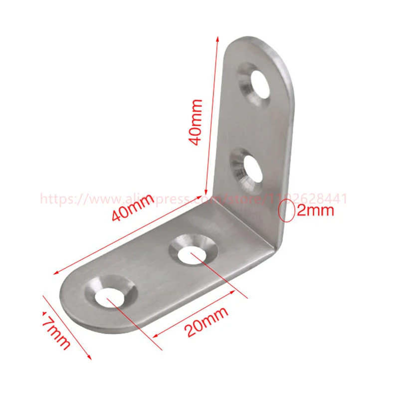 304 Stainless Steel L Shaped Corner Brackets - Image 2